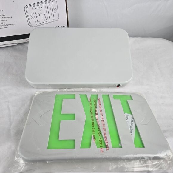 Cooper Lighting All-Pro Thermoplastic LED Exit Sign APX7G Green Letters 120/277V - Picture 3 of 9